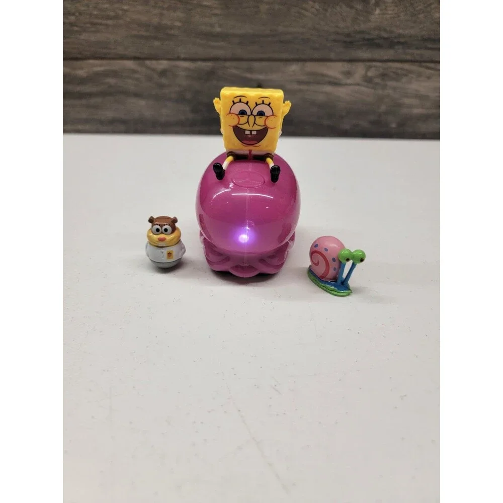 Spongebob Jelly Fish Light Up & Sound Toy Car Nickelodeon Collectible